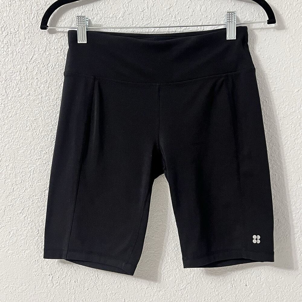 Sweaty Betty All Day Biker Shorts Size Small Black Regular Length 9" Pull On